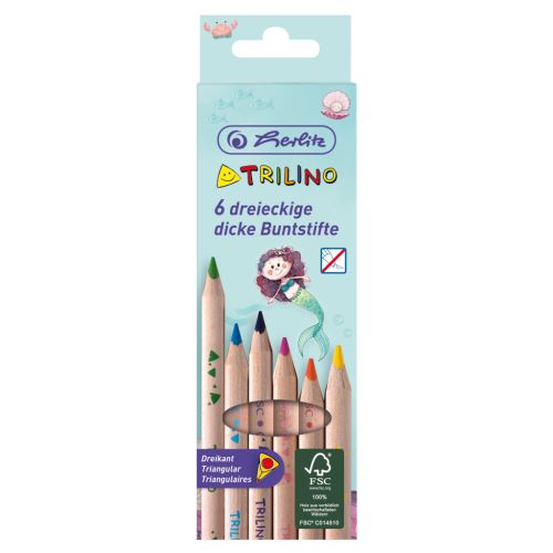 Pastelky TRILINO / 6ks - Mořská panna           50040919