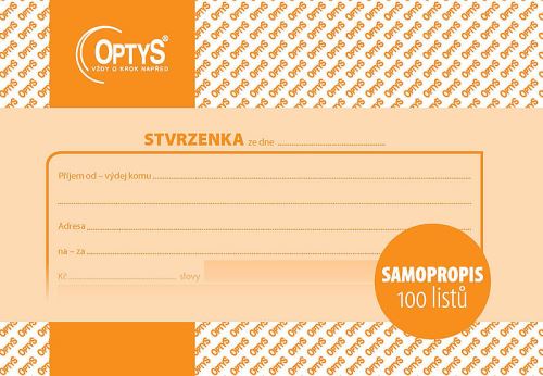 Samopropisovací stvrzenka A6, 100 listů OP10801