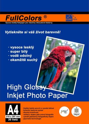 Papír InkJet PHOTO A4/150g/20 lesk     Europen