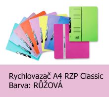 Rychlovazač RZP A4, Classic HIT, Růžový, 240g,1ks/50, závěsný s potiskem - půlený, 105.04
