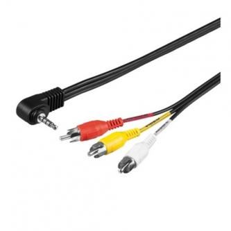 Audio/Video kabel Jack (3.5mm) samec - 3x CINCH samec, 1.5m, černý