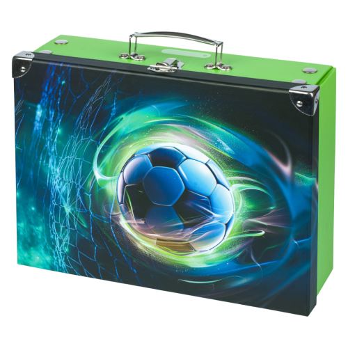 Školní kufřík Fotbal Míč - skládací s kováním              A-34116