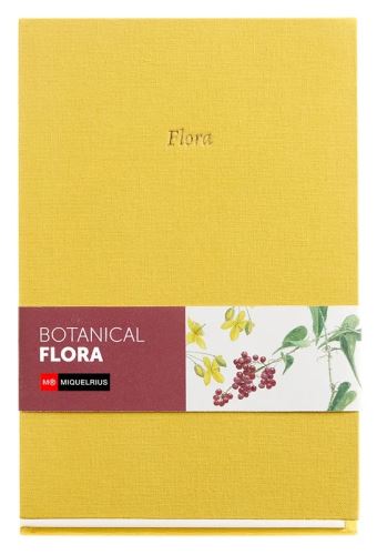 Zápisník Miquelrius - Botanical Flora, A5, 80 listů, linka, žlutý