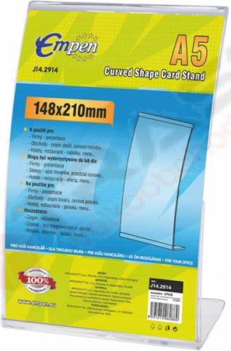 Stojánek čirý plastový 148x210mm        J14 2914