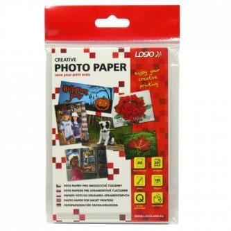 Fotopapír Logo 20062, lesklý, bílý, 10x15cm, 4x6", 180 g/m2, 1440dpi, 20 ks, inkoustový
