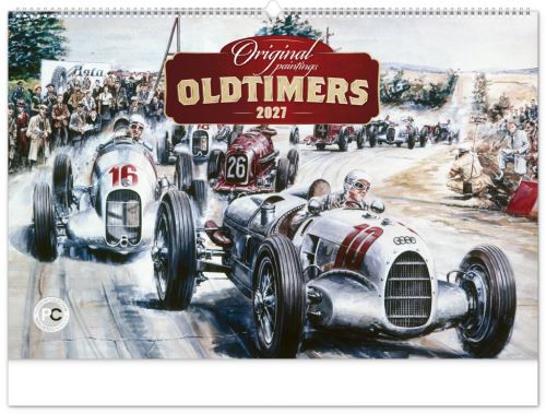 Kalendář nástěnný - Oldtimers - Václav Zapadlík 2027 - 64 x 42 cm   PGN-36368-L