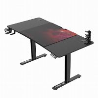 Herní stůl ULTRADESK LEVEL V2 RED - 140x68cm, 72-117cm, elektricky nastavitelná výška (4)