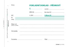 Příjmový doklad s DPH A6, jednoduchý, samopropisovací, 100 listů OP10681 (1)