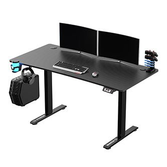 Herní stůl ULTRADESK LEVEL V2, 140x68cm, 72-117cm, elektricky nastavitelná výška, bez podl