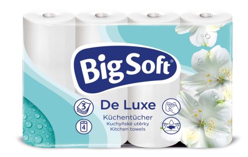 BIG SOFT Deluxe kuchyňské utěrky 3vrstvé 4 ks 247625