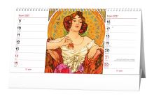 Kalendář stolní - čtrnáctidenní - Alfons Mucha 2027   BSH13-27 (1)