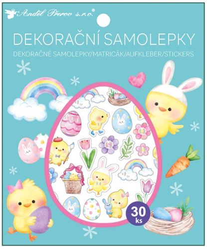 Samolepky kuřátka 30 ks 13 x 15,5 cm   6955