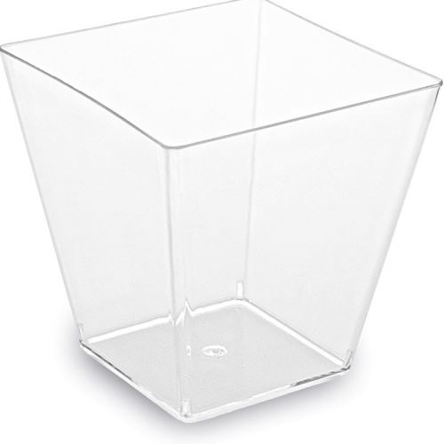 Kelímek fingerfood - hranatý, čirý 60ml (50x50x45mm) 50 ks  66311