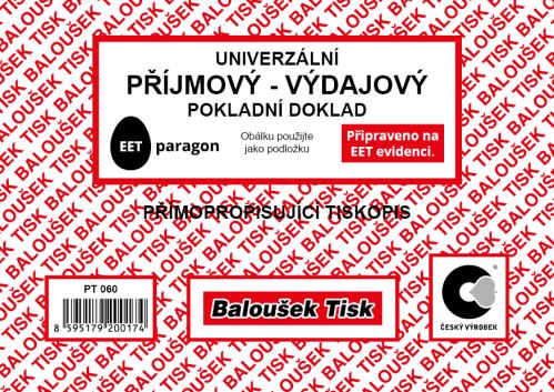 Univerzální pokladní doklad A6 propisující PT060