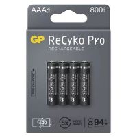 Baterie nabíjecí  AAA (HR03), 1.2V, 800 mAh, GP, krabička, 4-pack