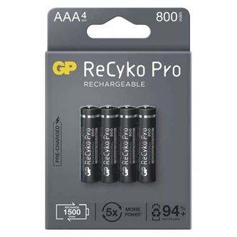 Baterie nabíjecí  AAA (HR03), 1.2V, 800 mAh, GP, krabička, 4-pack