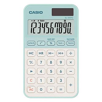 Kalkulačka Casio SL 310 YC LG, zelená, desetimístná, duální napájení