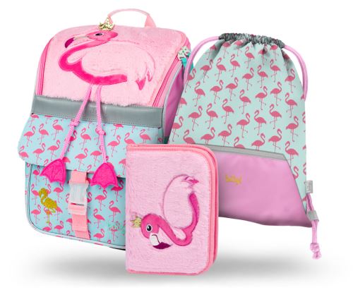 Školní set Zippy Plameňák - aktovka, penál, sáček   A-33124