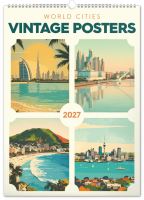Kalendář nástěnný - Vintage plakáty – světová města 2027 - 33 x 46 cm   PGN-36361