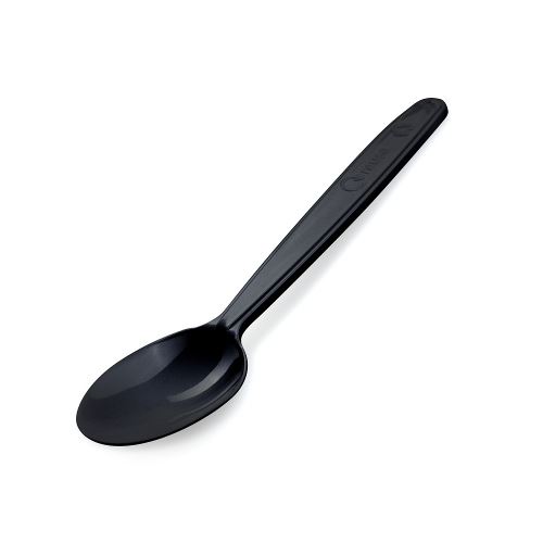 Lžíce (PP) opakovaně použitelná černá 18,5cm [50 ks]  22096
