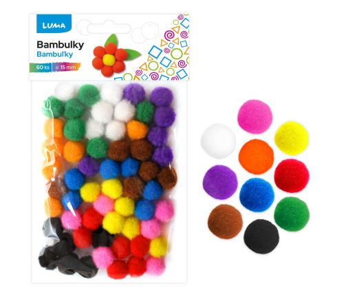 Bambulky mix,60ks, 15mm LUMA