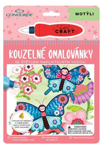 Kouzelné omalovánky vodou CONCORDE -  Motýli A460