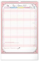 Kalendář nástěnný - Rodinný plánovací Hello Kitty XL 2027 - 33 x 46 cm   PGN-36975-L (10)