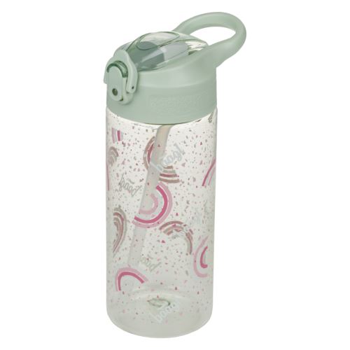 Láhev tritanována na pití s brčkem - Duha, 500 ml   A-35410