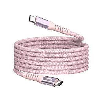 USB kabel Verbatim - USB C samec - USB C samec, 60W, 1.2m, magnetický, růžový, box, 31853