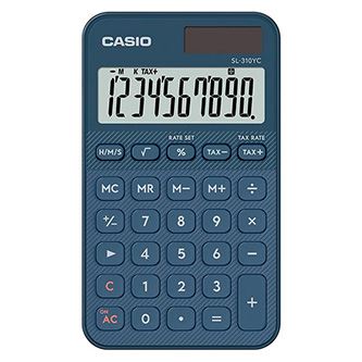 Kalkulačka Casio SL 310 YC NY, modrá, desetimístná, duální napájení