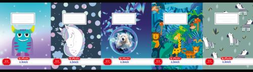 Sešit školní HERLITZ 513 Cute Animals - A5/10 listů         60078327 (1)