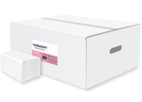 Toaletní papír Harmony professional skládaný,bílý 2vrst.250listů