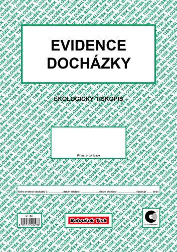 Evidence docházky, ekologický ET407