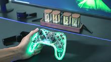 Gamepad Marvo GHOST 40 - bezdrátový, 17tl., všesměrový, průhledný (8)