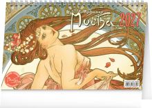 Kalendář stolní - Alfons Mucha 2027 - 23,1 x 14,5 cm   PGS-36880