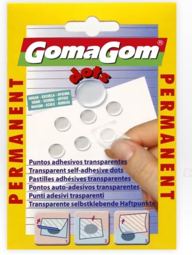 Lepící hmota GG transparentní tečky 32ks