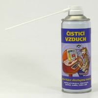 Čisticí hořlavý stlačený vzduch Čistík - na těžce přístupná místa, 400 ml (1)