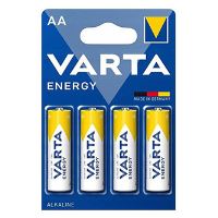 Baterie alkalická, tužková, AA, 1.5V, Varta, blistr, 4-pack, VAR-LR6E, Energy