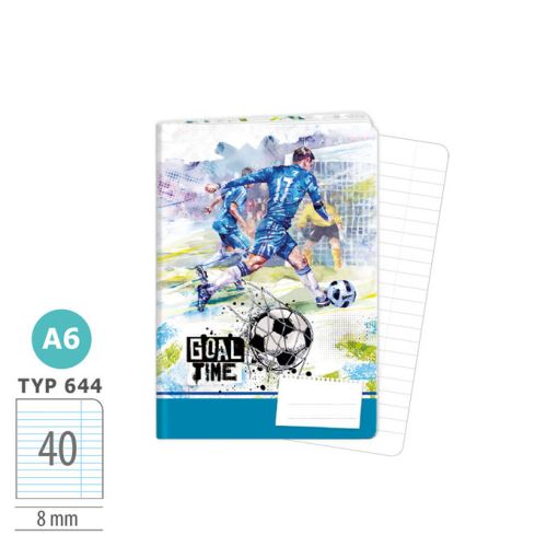 Sešit A6 - 644 - 40listů - 'Goal Time'   1598-0413