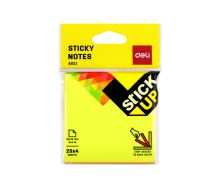 Bloček samolepící  STICK UP 76 x 76mm 4x 25l NEON Easy acces DELI EA02002