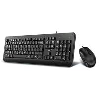 Sada Genius KM-160 COPILOT klávesnice drátová (USB) CZ/SK, černá s optickou myší, klasická