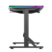 Herní stůl ULTRADESK IRON BLACK 132,5x60,5 cm, 71-81  cm, mechanicky nastavitelná výška,R (6)