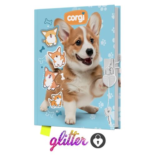 Památník se zámkem 14x18cm, 80l, čistý  Corgi