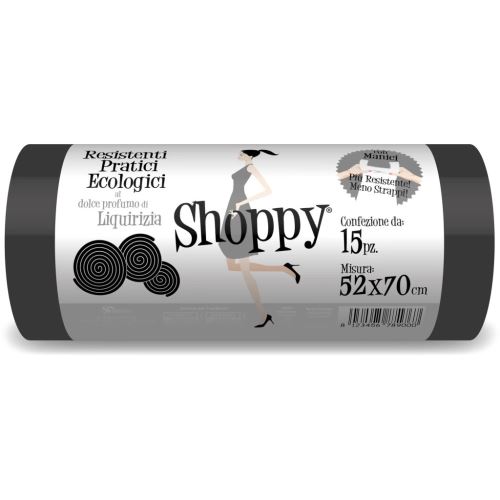 Odpadkové pytle  SMP Shoppy - Lékořice - 30l - 52x70cm - 15ks   SH15