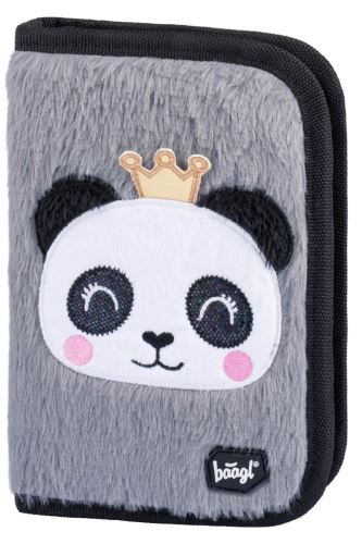 Penál školní klasik dvě chlopně Panda  A-7707