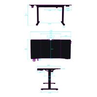 Herní stůl ULTRADESK LEVEL V2 WHITE, 140x68cm, 72-117cm, elektricky nastavitelná výška (15)