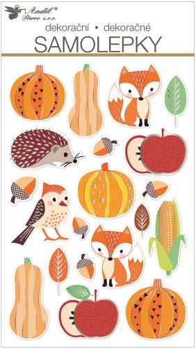 Samolepky plastické 14 x 25 cm - Podzim     15103