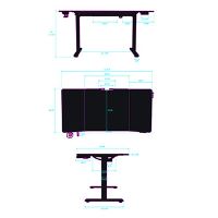 Herní stůl ULTRADESK LEVEL V2 WHITE, 140x68cm, 72-117cm, elektricky nastavitelná výška (13)