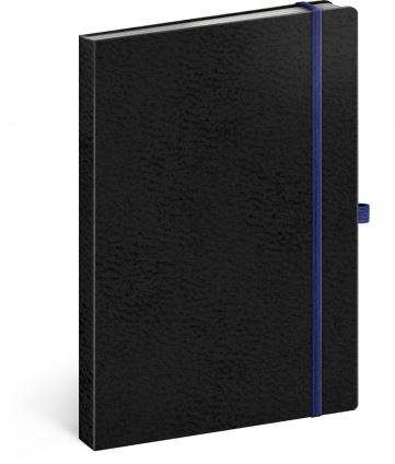 Notes Vivella Classic - černý/modrý, tečkovaný, 15 x 21 cm          A-5991