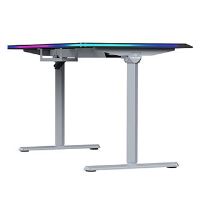 Herní stůl ULTRADESK QUEST - 140x70cm, 72-120cm, šedá-černá (33)